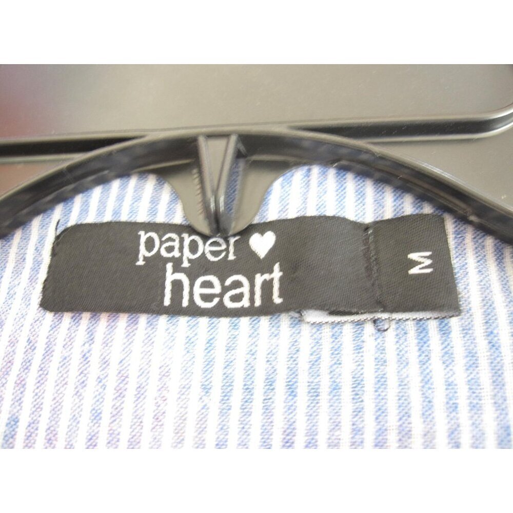 Paper Heart Embroidered Stripe Boho Jacket Festival Pom Pom Tassel Peasant Sz M - Picture 3 of 9